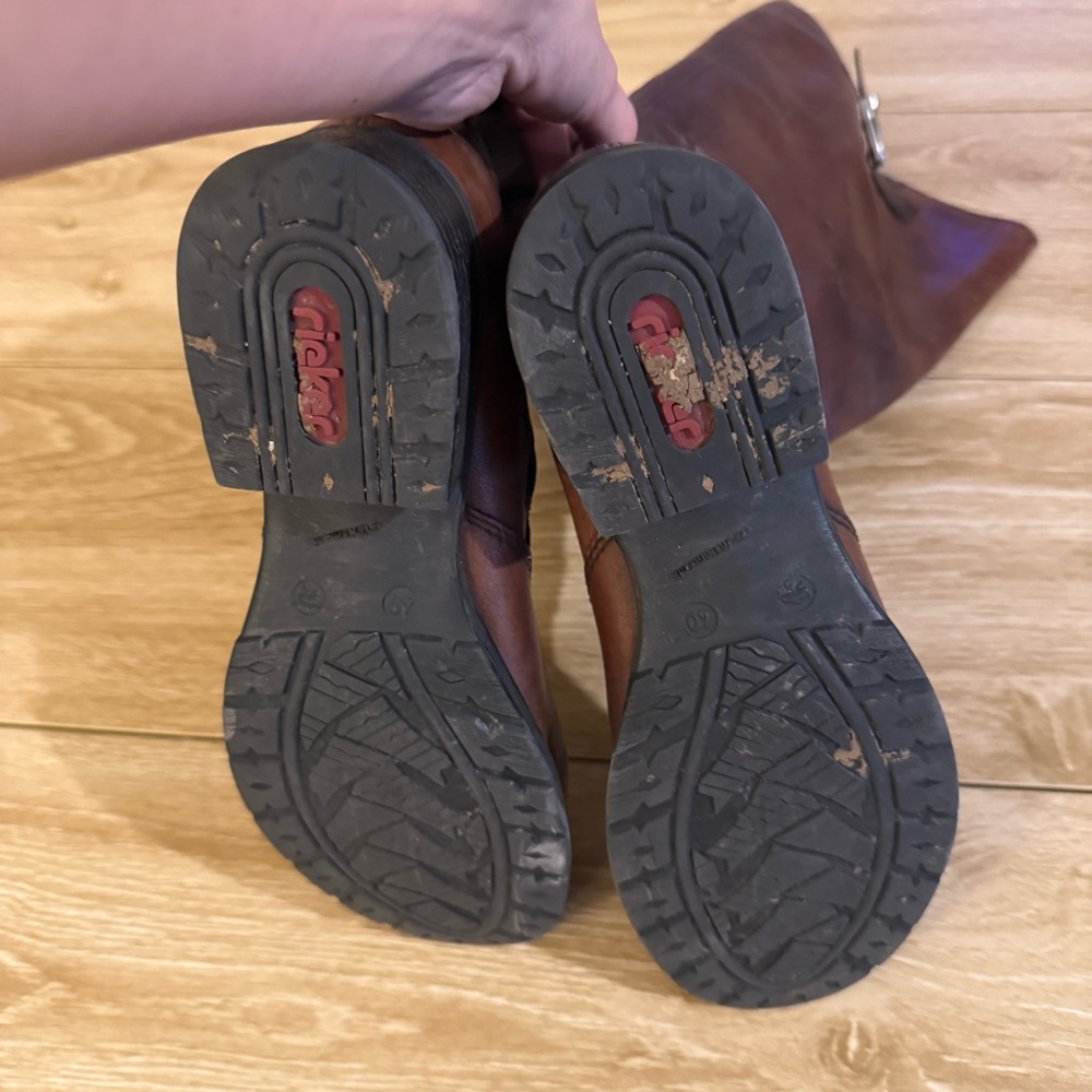 Reiker Brown Leather Boots Size 8.5 Womens - Picture 2 of 4